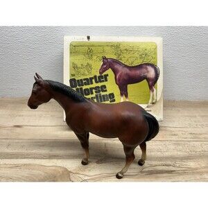 Vtg 1980s Breyer Quarter Horse Yealing Liver Chestnut # 101 Horse Plastic Mold